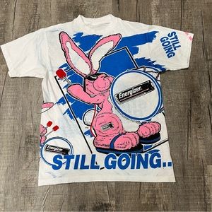 1993 Energizer pink Bunny AOP single stitched tee